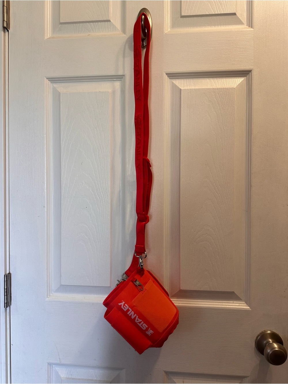 Stanley Small Crossbody Bag in Bright Orange and Red quencher carry-all